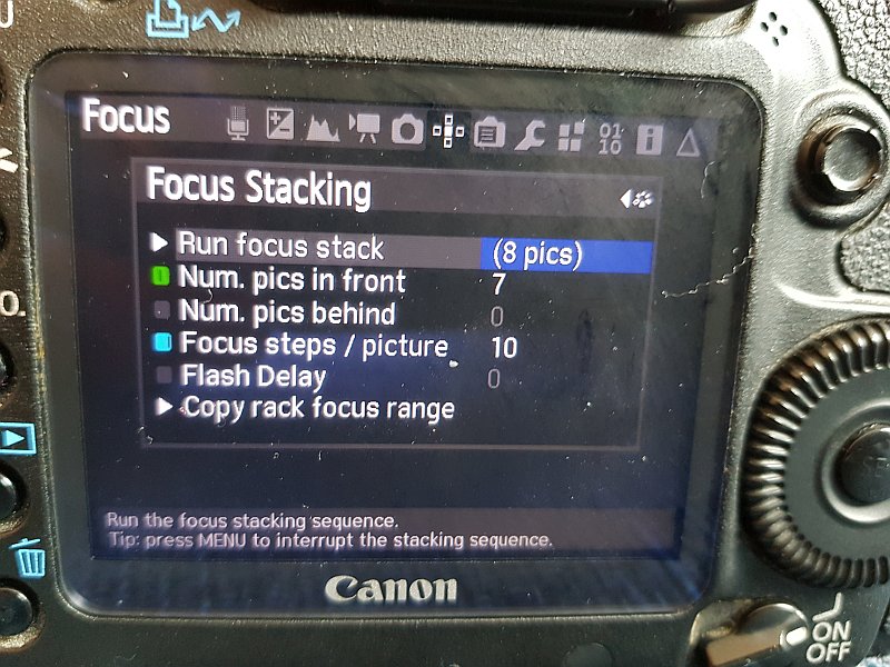 Example of the Focus stacking option