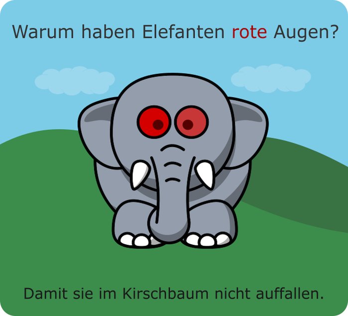 Elefant mit roten Augen