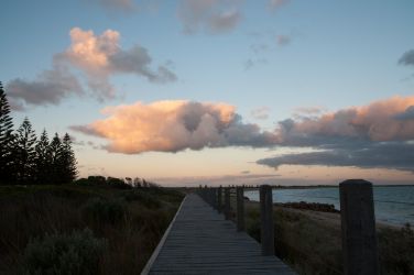 Steg am Strand von Beachport