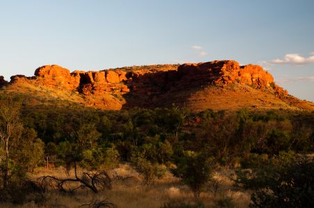 Roter Sonnenuntergang am Kings Canyon