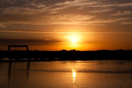 Roter Sonnenuntergang in Port Wakefield