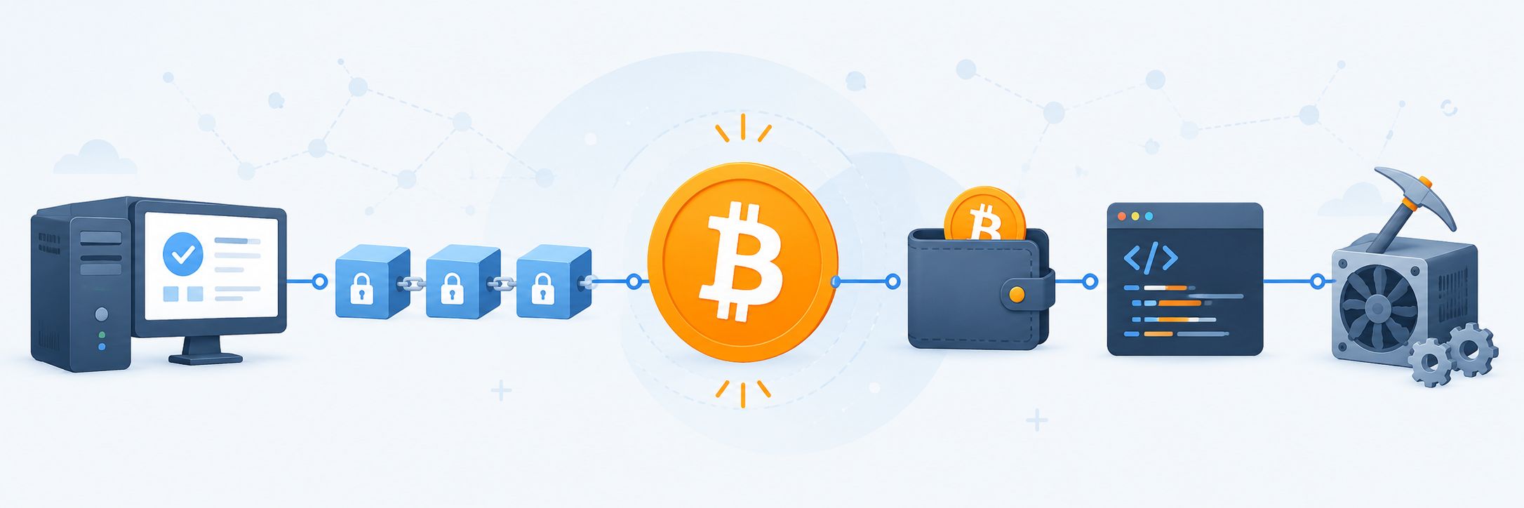Bitcoin technology for beginners: Understanding code, blockchain, nodes, and mining Bitcoin technology explained with source code, blockchain, full node, wallet, and mining