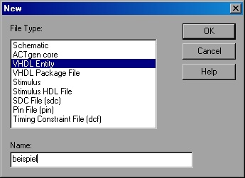 Neue HDL-Datei