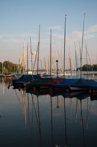 Segelboote auf der Alster