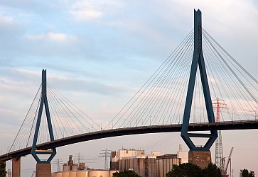 Blick auf die Köhlbrandbrücke