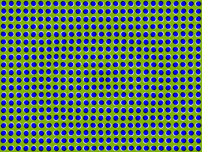 Dieses Bild zeigt anomale Bewegungsillusion (Motion Illusion).
