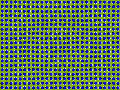 Dieses Bild zeigt anomale Bewegungsillusion (Motion Illusion).