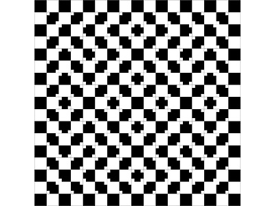 In diesem Bild gibt es nur schwarze und weiße Quadrate