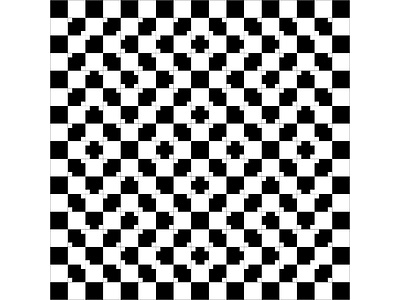 In diesem Bild gibt es nur schwarze und weiße Quadrate