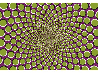 Dies ist eine optische Illusion, in der ein statisches Bild sich zu bewegen scheint.