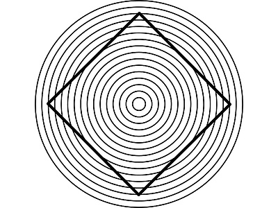 Eingedrücktes Quadrat