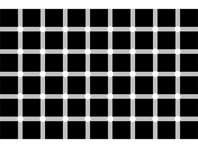 Schwarze Punkte zwischen den schwarzen Quadraten