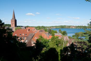 Die Stadt Plön mit Blick vom Schloss aus