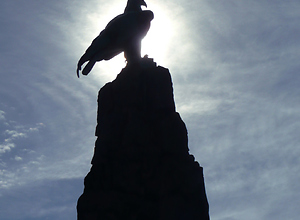 Shot of the aviation monument taken in the Rhön