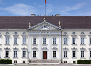 View of the Bellevue Palace in Berlin's Tiergarten district.