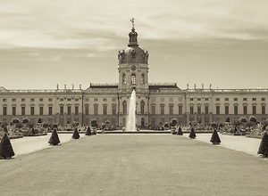 Frontal view of Charlottenburg Palace (sepia version).