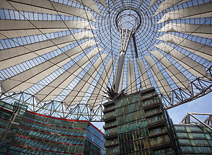 Top of the Sony Center in Berlin.