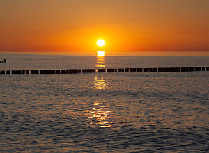 Beautiful sunset at the sea.