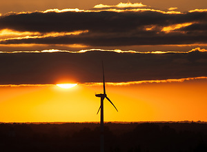 Red sunset in Schleswig-Holstein