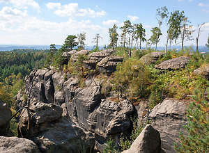 Rocks in the Elbe Sandstone Mountains.
