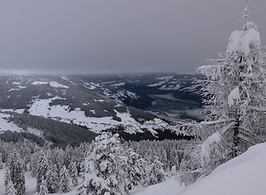 Snowy Zillertal mountain landscape