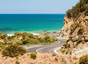 Fantastic road on the coast in Australia.