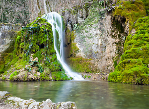 Beauty landscape at the Bad Urach waterfalls