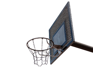 Photo of an outdoor Basketball court.