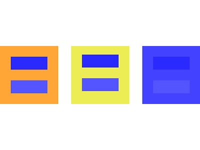 The color difference between two colors is most visible on a similar background