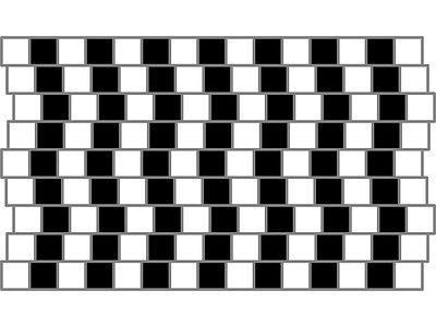 The gray horizontal lines are absolutely parallel