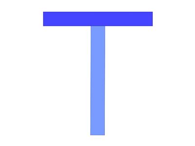 T-illusion: which of the two blue lines is longer?