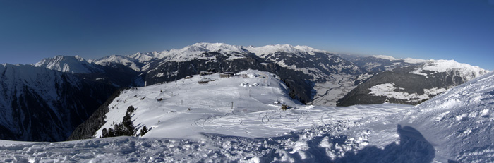 Slopes in the ski resort Mayrhofen