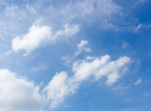 Blue sky with clouds.