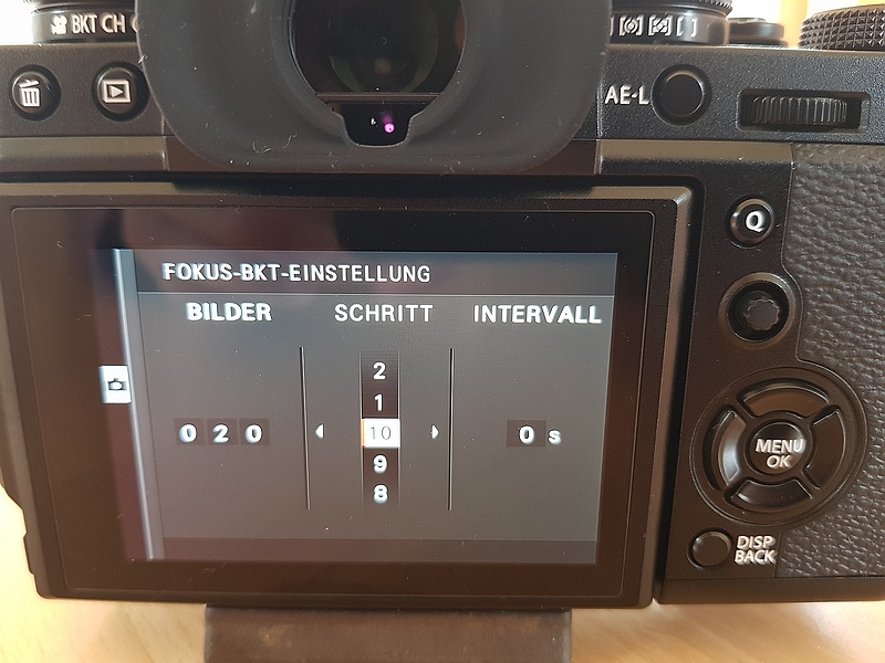 Focus stacking mit der X-T3 Kamera